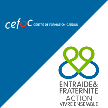 les logos du CEFOC et d' Entraide et Fraternité & Action Vivre Ensemble
